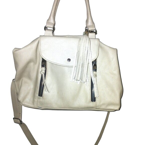 Steve Madden Large Beige Leather Handbag - Picture 2 of 5